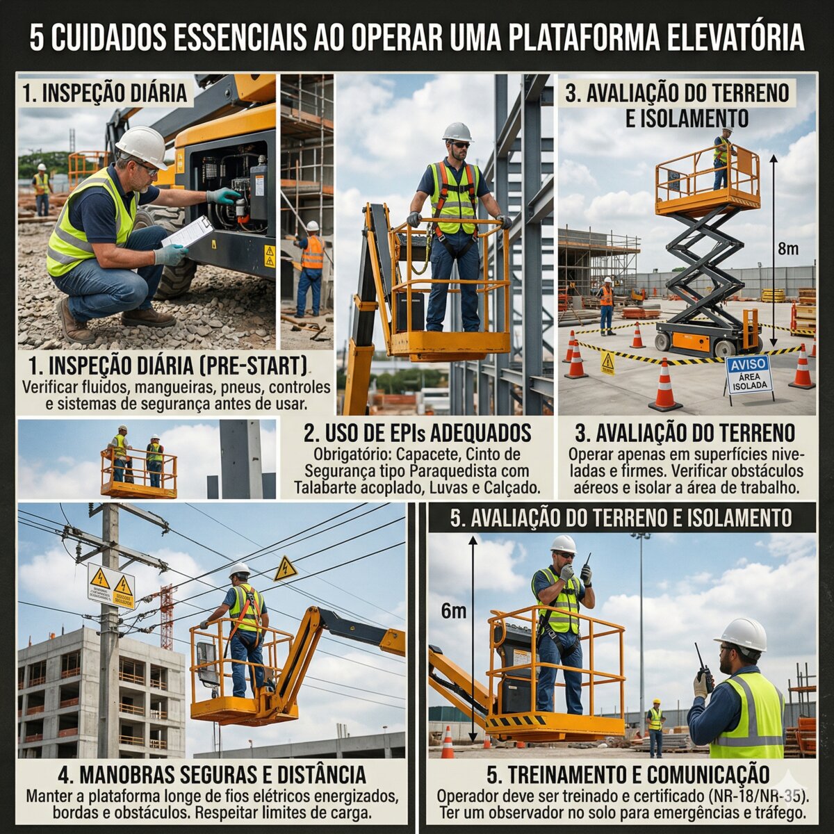 5 cuidados essenciais ao operar uma plataforma elevatória